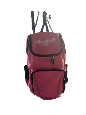 Rawlings Pink and Black Softball 🥎 Backpack